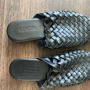 St Agni Paris woven mule sz 39 black
